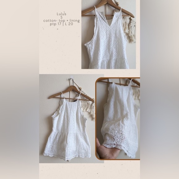 Lulus white eyelet tank - Picture 5 of 6